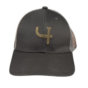 Short Par 4 Black Camo Mesh Back Hat Golf Embroidered Logo Adjustable